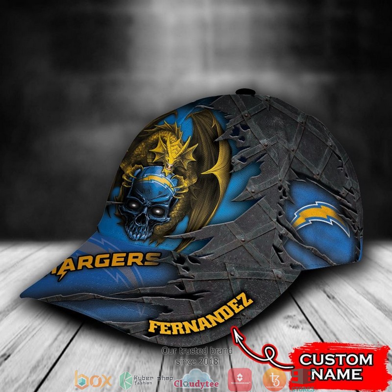 Los Angeles Chargers Dragon NFL Custom Name Cap 3 Los Angeles Chargers Dragon NFL Custom Name Cap word3