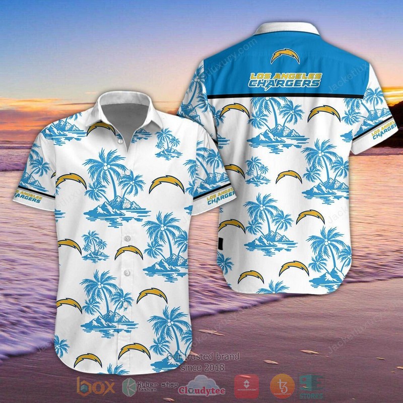 HOT Los Angeles Chargers Hawaiian Shirt, Shorts word1