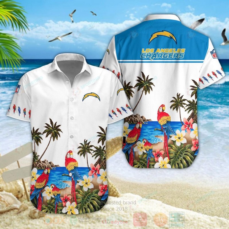 BEST Los Angeles Chargers NFL Parrot Aloha Hawaiian Shirt