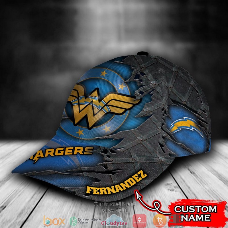 Los Angeles Chargers Wonder Woman NFL Custom Name Cap 3 Los Angeles Chargers Wonder Woman NFL Custom Name Cap word1