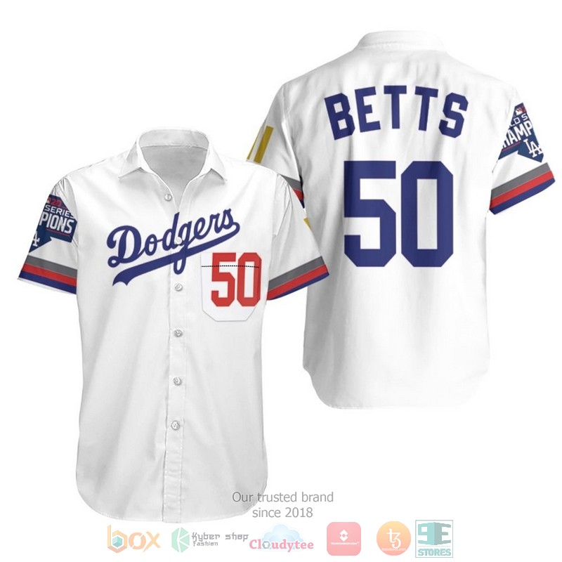 BEST Los Angeles Dodgers Betts 50 2020 Championship Hawaii Shirt word2