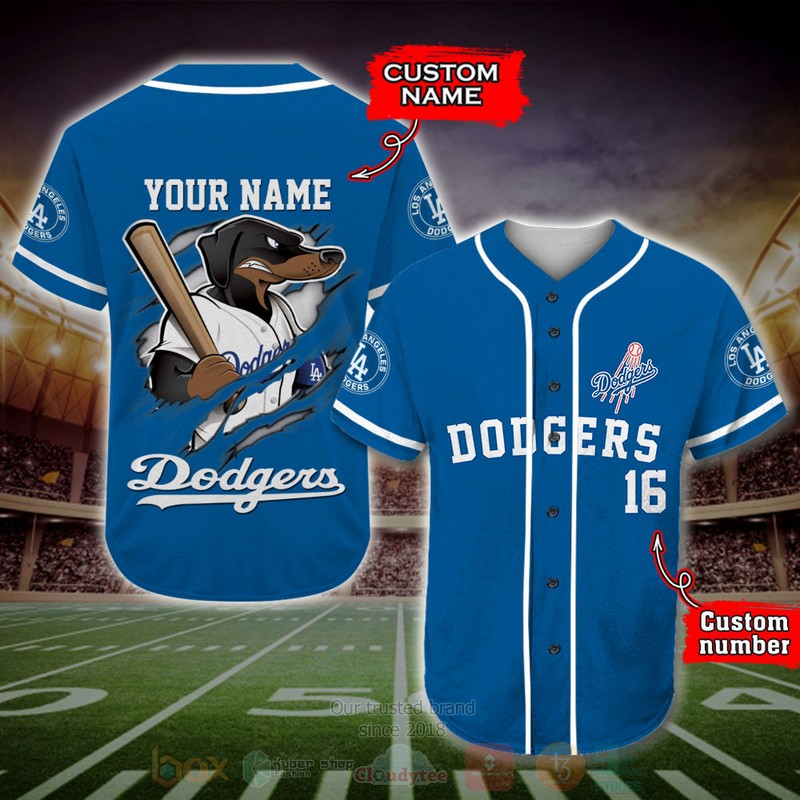 BEST Los Angeles Dodgers Custom AOP Baseball Jersey word1