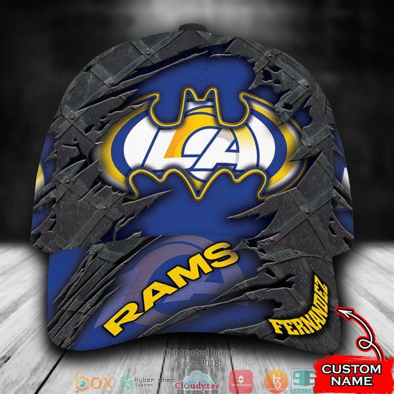 Los Angeles Rams Batman NFL Custom Name Cap