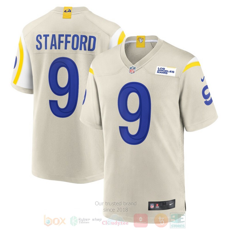 BEST Los Angeles Rams NFL Matthew Stafford Bone Jersey Football word2