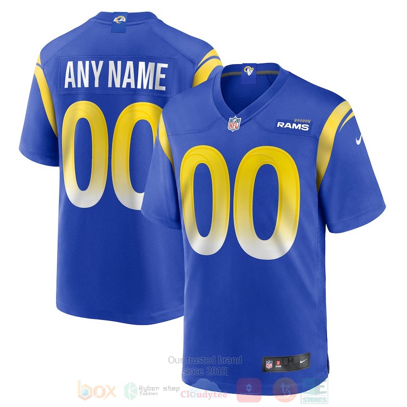 BEST Los Angeles Rams NFL Royal Custom Jersey Football word2