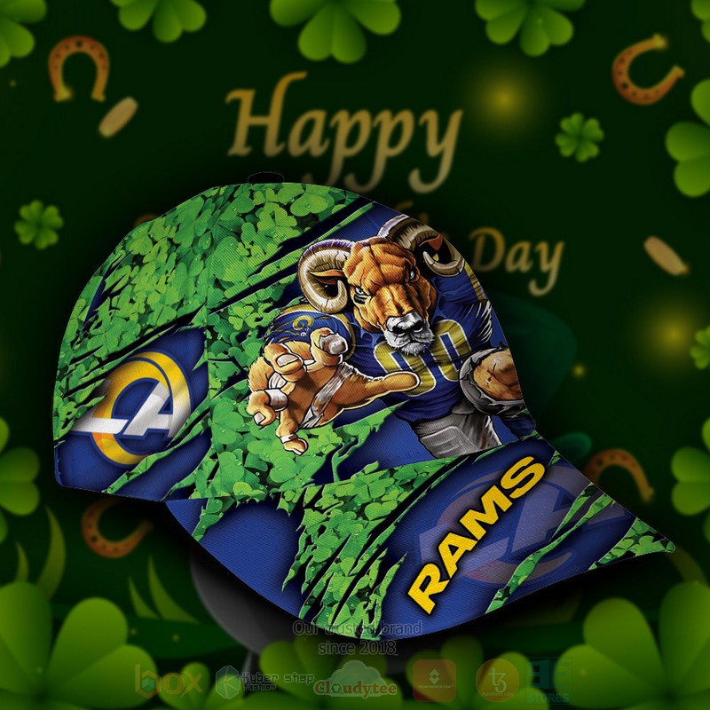 BEST Los Angeles Rams St Patrick Day Mascot Custom Classic Cap 2 BEST Los Angeles Rams St Patrick Day Mascot Custom Classic Cap word1