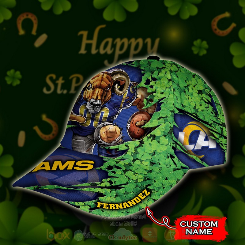 BEST Los Angeles Rams St Patrick Day Mascot Custom Classic Cap 3 BEST Los Angeles Rams St Patrick Day Mascot Custom Classic Cap word1