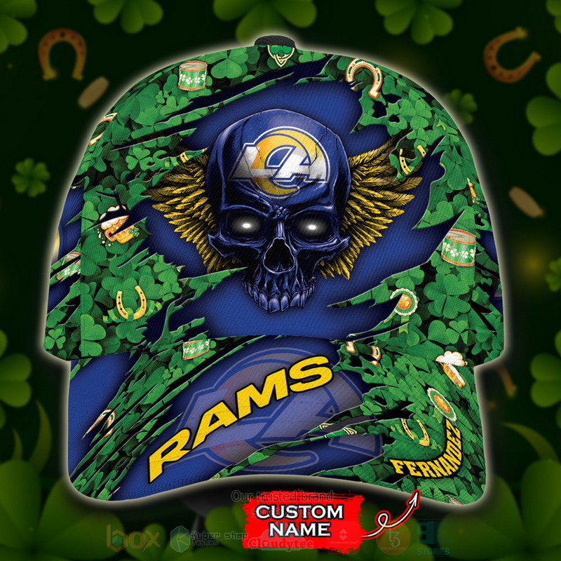 BEST Los Angeles Rams St Patrick Day Skull Custom Classic Cap word2