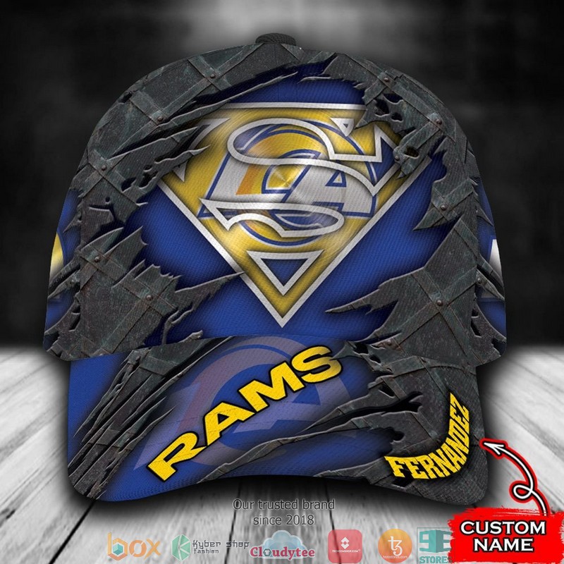 Los Angeles Rams Superman NFL Custom Name Cap word1