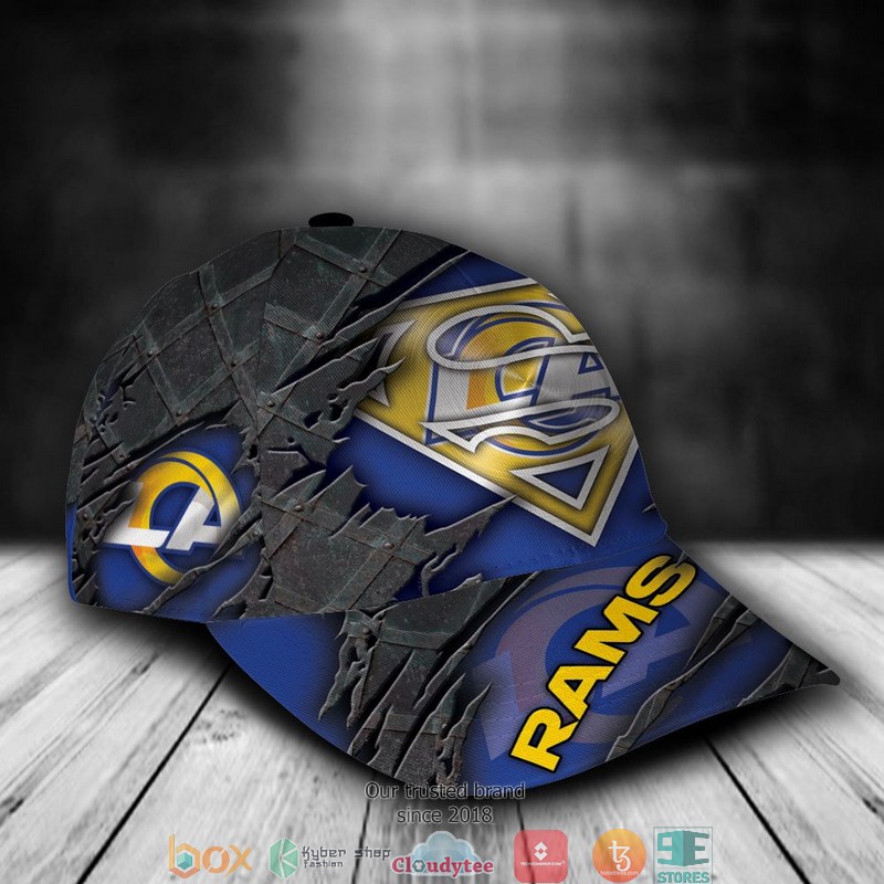 Los Angeles Rams Superman NFL Custom Name Cap 2 Los Angeles Rams Superman NFL Custom Name Cap word3