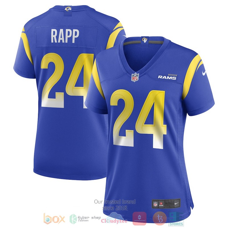 NEW Los Angeles Rams Taylor Rapp Royal Football Jersey word2