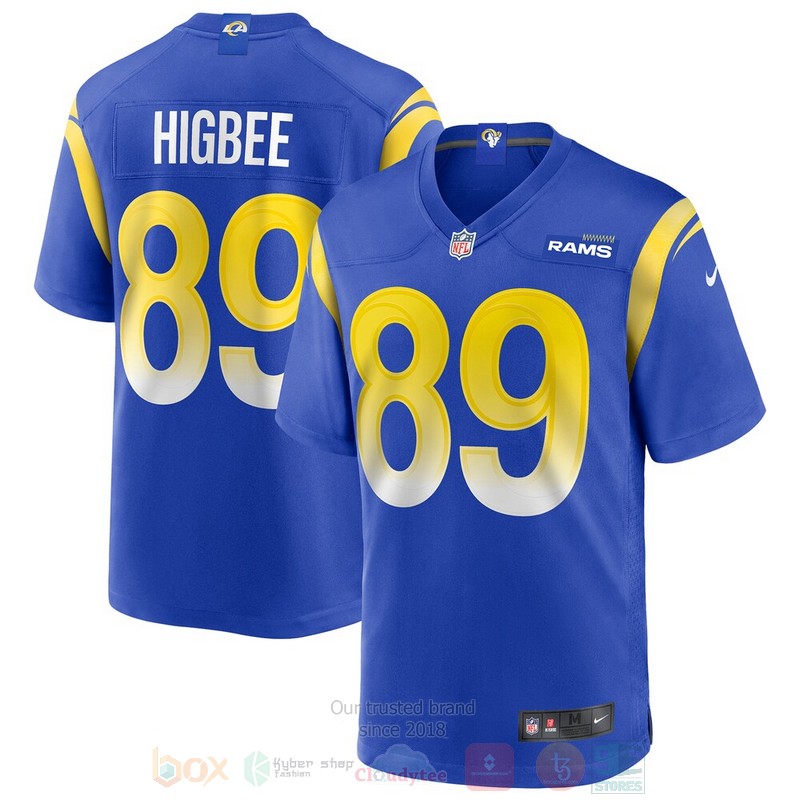 BEST Los Angeles Rams Tyler Higbee Royal Jersey Football word1