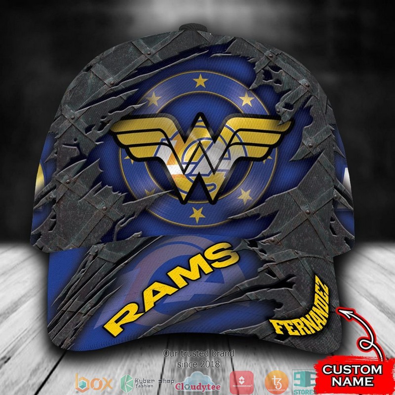 Los Angeles Rams Wonder Woman NFL Custom Name Cap word3