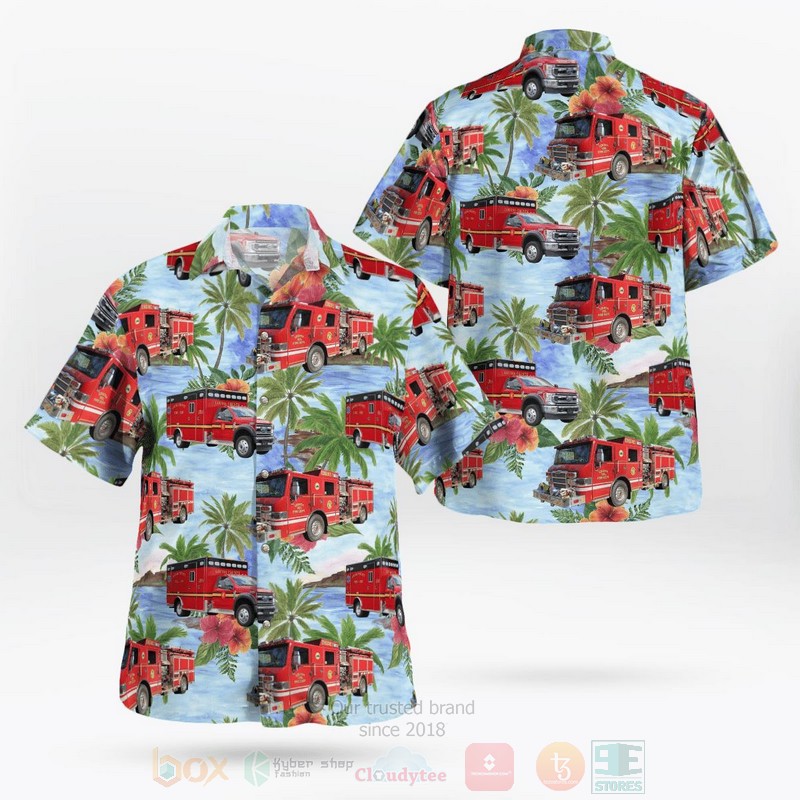 BEST Louisa County Department of Fire EMS, Louisa, Virginia 3D Aloha Shirt word2