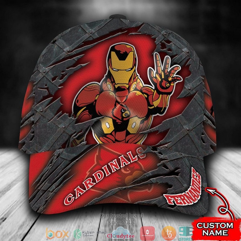 Louisville Cardinals Iron Man NCAA1 Custom Name Cap word1