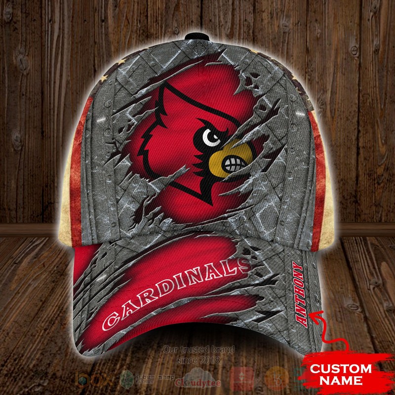 BEST Louisville Cardinals NCAA Team Custom Name 3D Cap word1