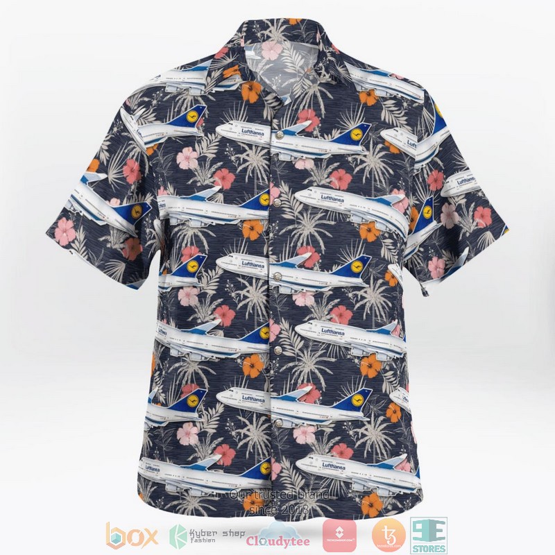 NEW Lufthansa Boeing 747-430 Aloha Shirt 2 NEW Lufthansa Boeing 747-430 Aloha Shirt word1