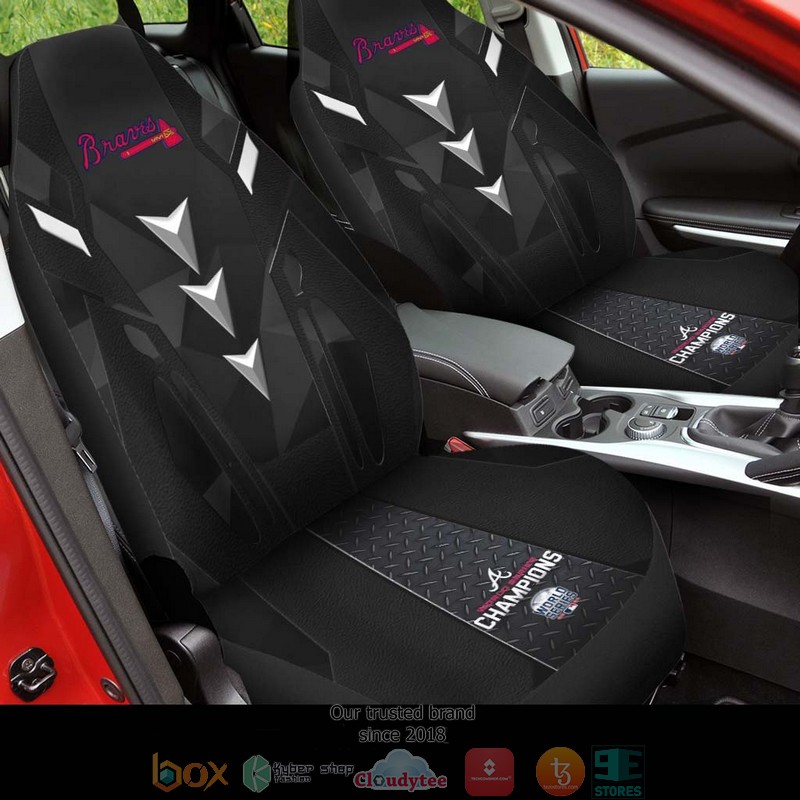 MLB Atlanta Braves Champions Black Car Seat Covers