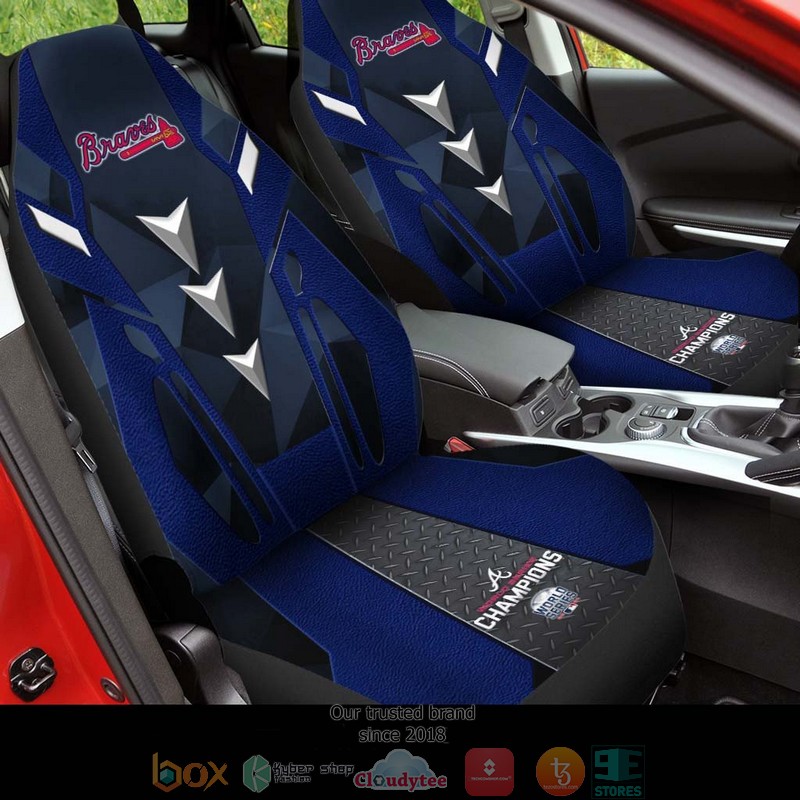 MLB Atlanta Braves Navy Car Seat Covers