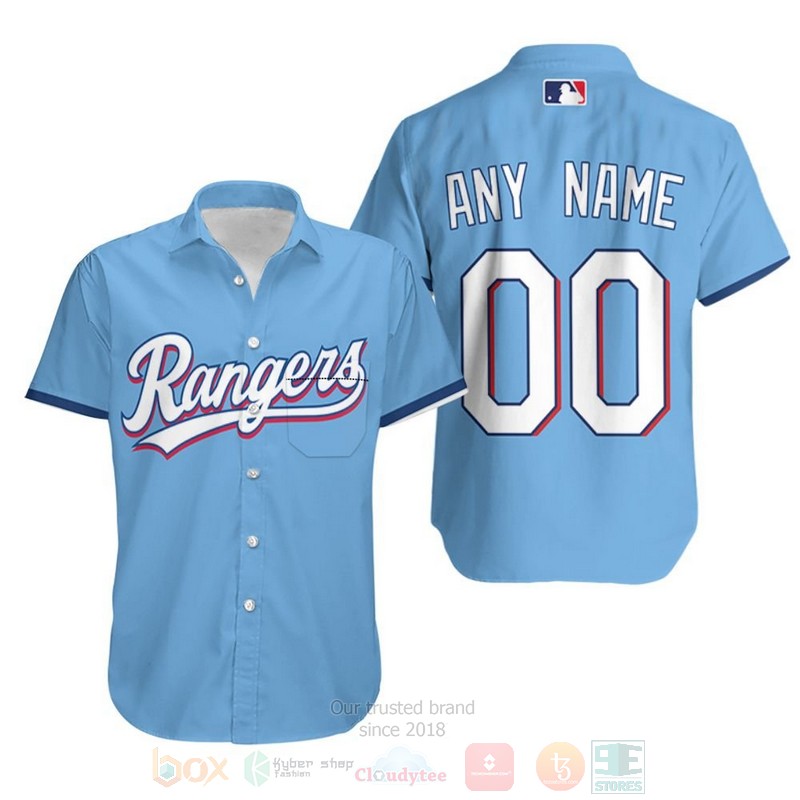 BEST MLB Personalized Texas Rangers 2020 Light Blue 3D Aloha Shirt 4