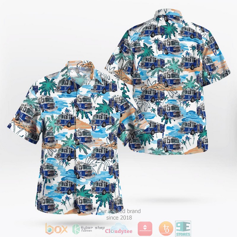 Madison Indiana Clifty 6 Volunteer Fire Department Hawaiian Shirt