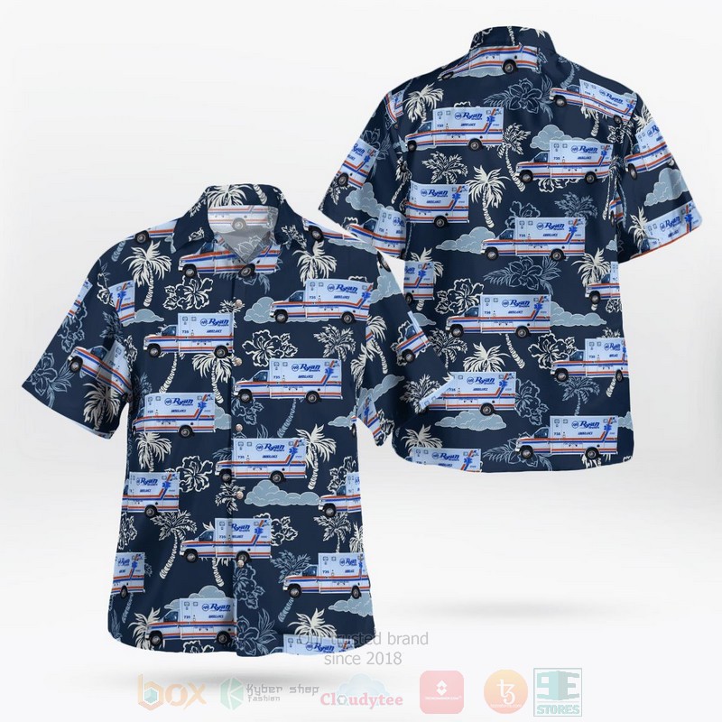 BEST Madison, Wisconsin, Ryan Brothers Ambulance Service 3D Aloha Shirt word1