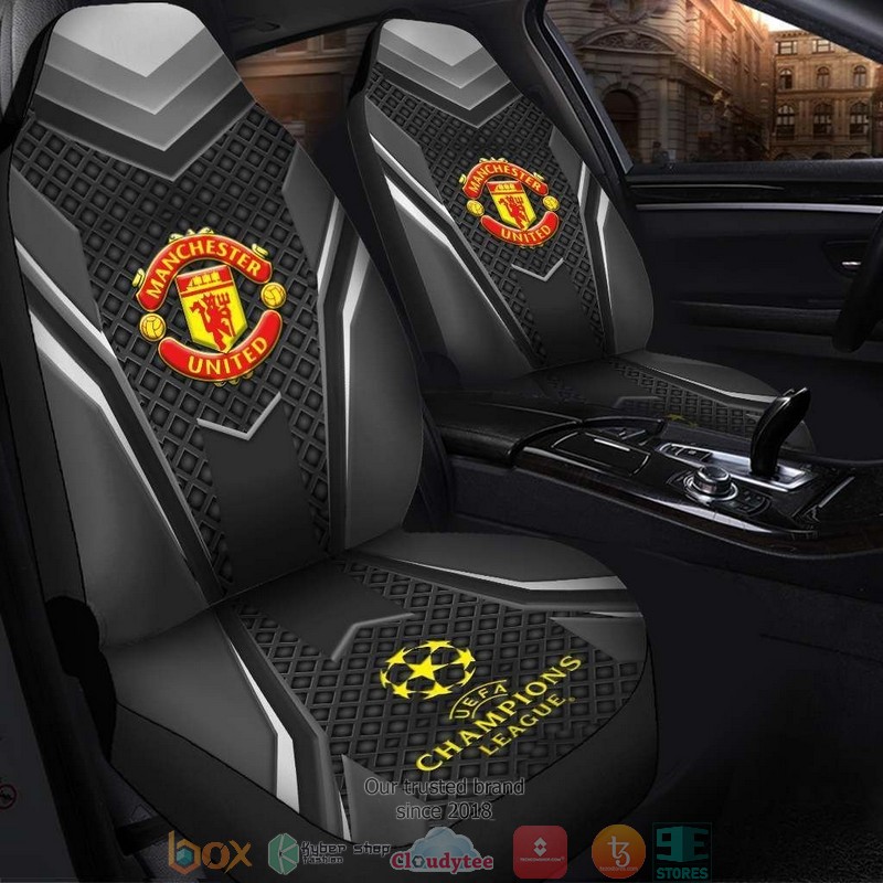 Manchester United Black Car Seat Covers