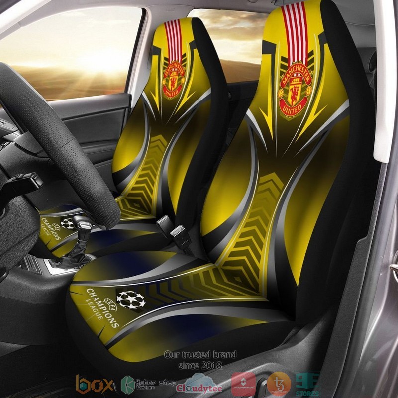 Manchester United Dark Yellow Car Seat Covers