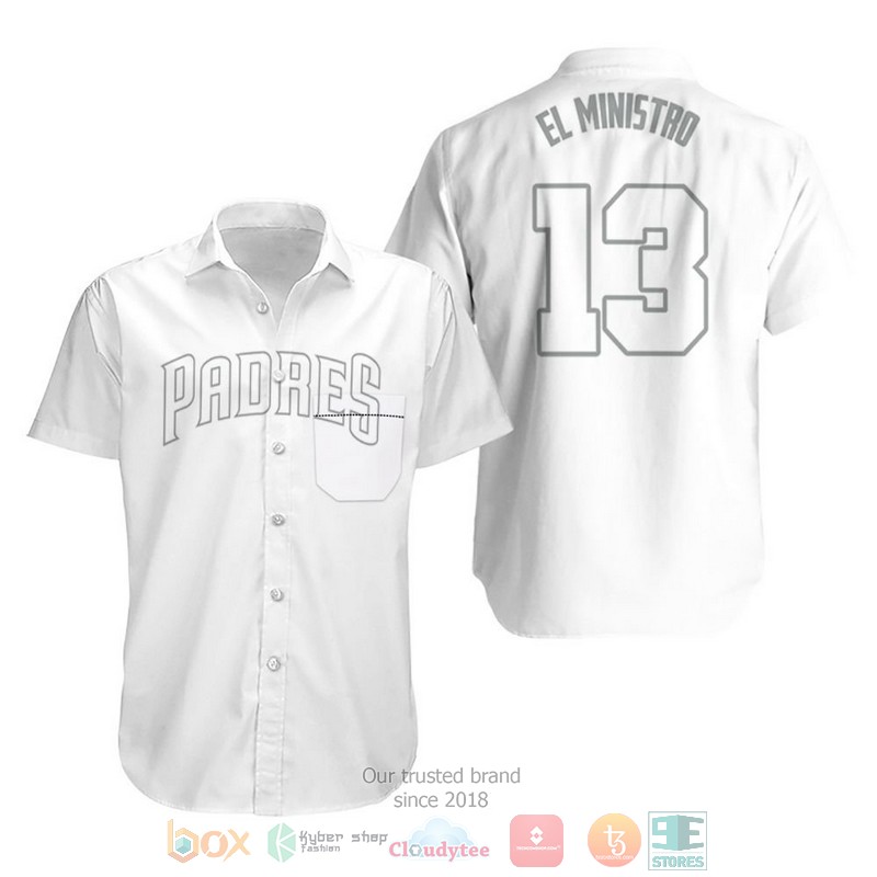 BEST Manny Machado El Ministro San Diego Padres Player White 2019 Hawaii Shirt word1