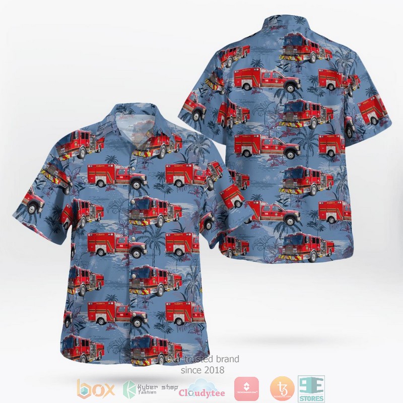 Marietta GA Fire Department Staion 56 Aloha Shirt word3