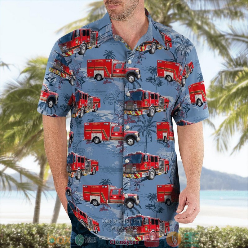 Marietta GA Fire Department Staion 56 Aloha Shirt 3 Marietta GA Fire Department Staion 56 Aloha Shirt word2