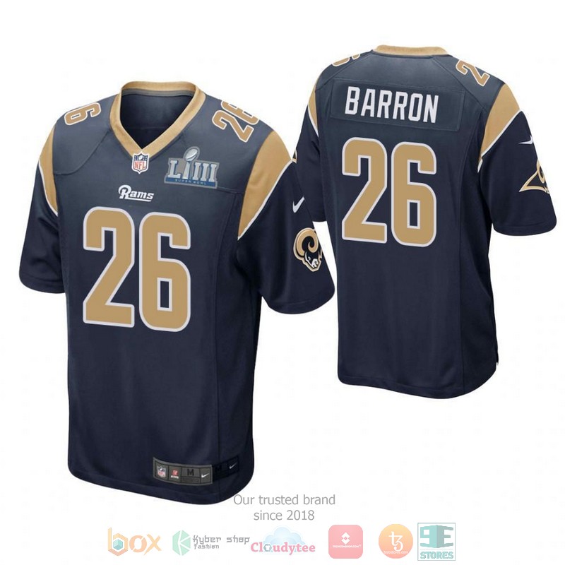 NEW Mark Barron Los Angeles Rams Super Bowl LIII Football Jersey word2