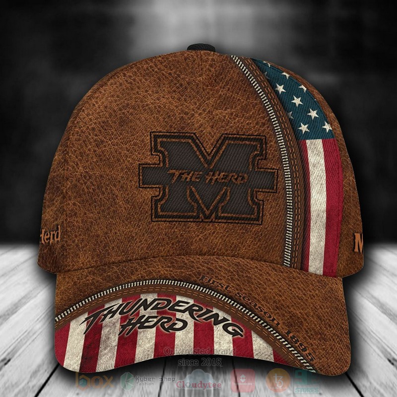 BEST Marshall Thundering Herd NCAA Team Custom Name 3D Cap