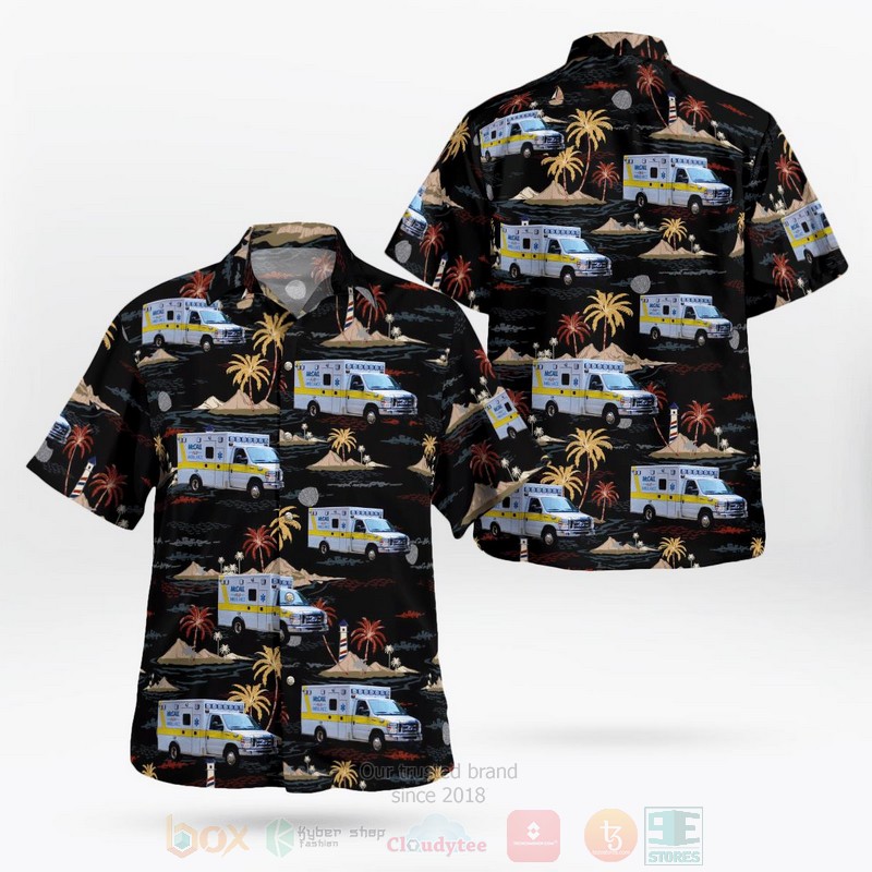 BEST McCall Ambulance Service, Dorchester, Boston, Massachusetts 3D Aloha Shirt word1