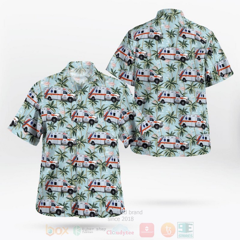 BEST MedEvac Canada, Mississauga, Canada Ambulance 3D Aloha Shirt word1