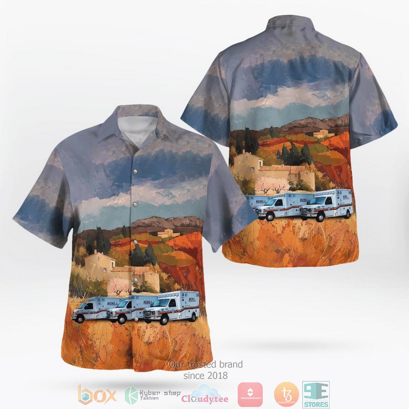 Medford Oklahoma Miller EMS Aloha Shirt