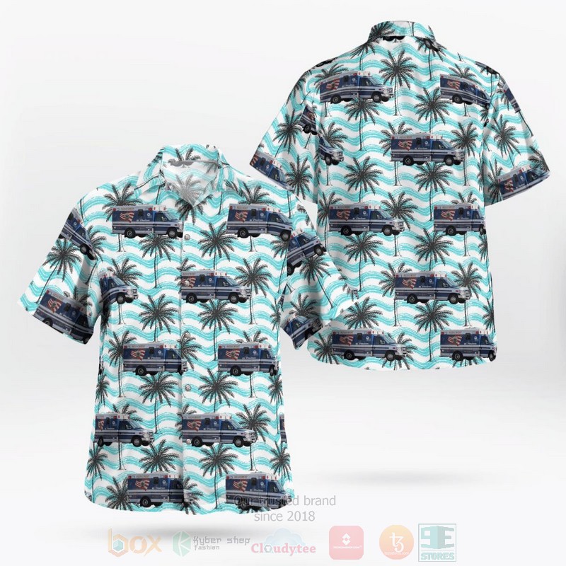 BEST Medic West Ambulance North Las Vegas, Nevada 3D Aloha Shirt word1