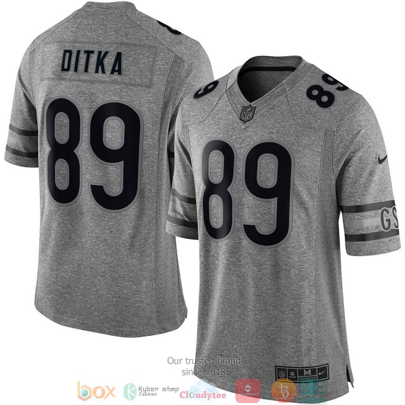 NEW Men's Chicago Bears Mike Ditka Gray Gridiron Gray Football Jersey 6