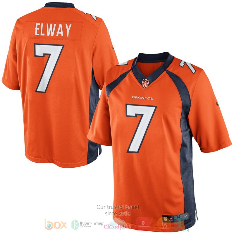 NEW Mens John Elway Orange Denver Broncos Retired Player Limited Football Jersey 4