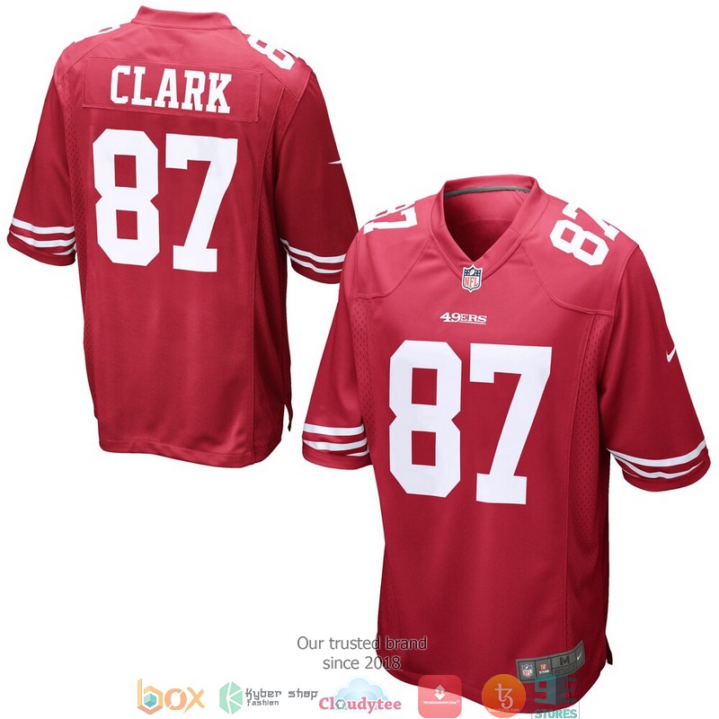 Mens San Francisco 49ers Dwight Clark Cardinal Retired Football Jersey 2 Mens San Francisco 49ers Dwight Clark Cardinal Retired Football Jersey word3