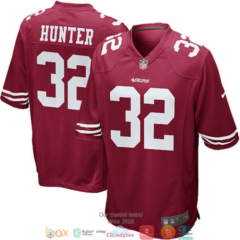 Mens San Francisco 49ers Kendall Hunter Scarlet Football Jersey 3 Mens San Francisco 49ers Kendall Hunter Scarlet Football Jersey word1