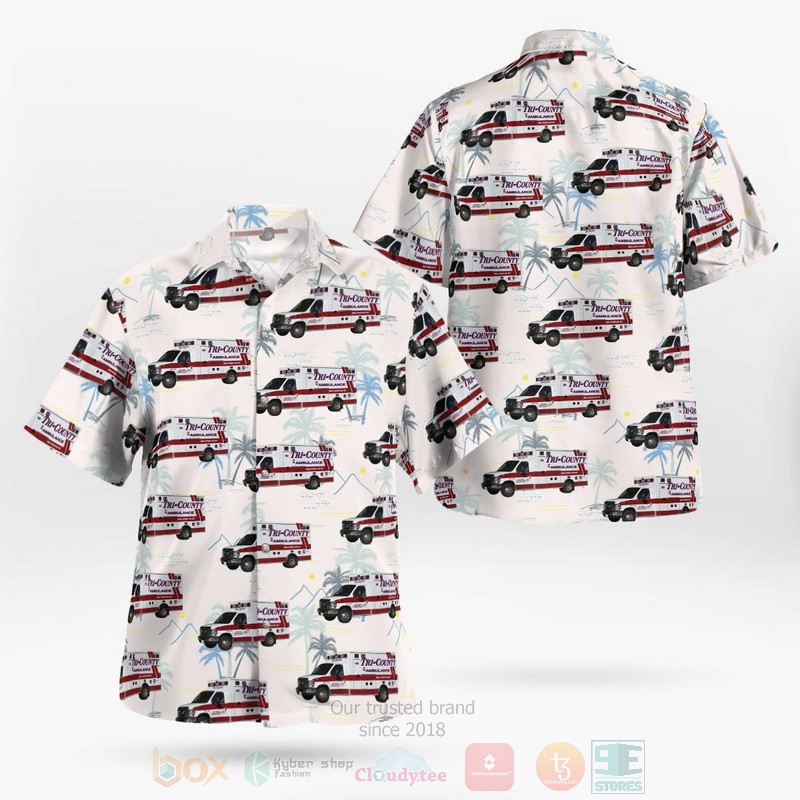 BEST Mentor, Ohio, Tri-County Ambulance 3D Aloha Shirt word3