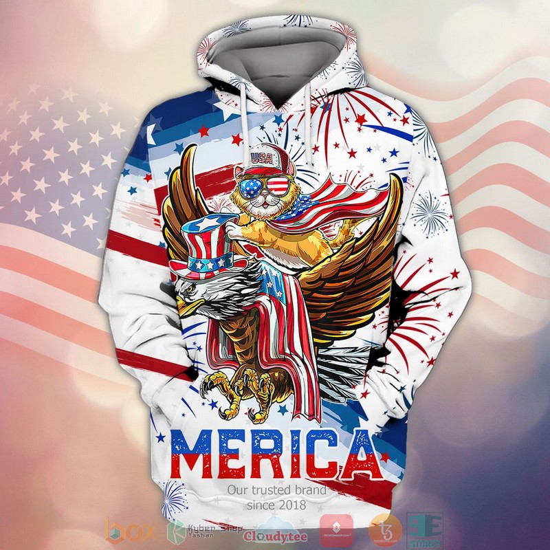 Merica ealge and cats Independence day Shirt, hoodie 2 Merica ealge and cats Independence day Shirt, hoodie word1