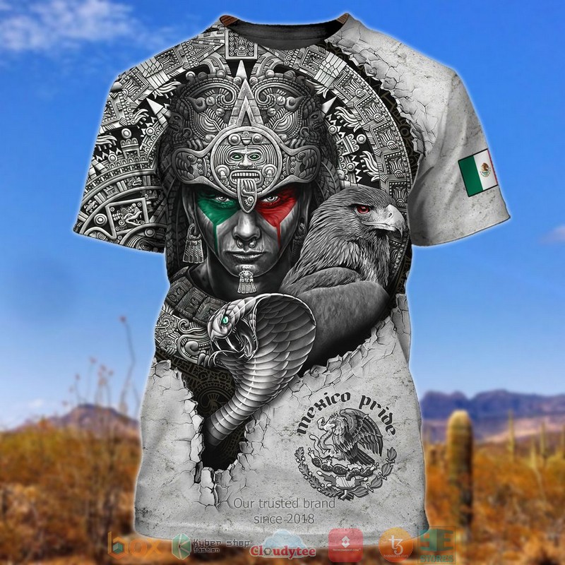 NEW Mexican Aztec Warrior Mexico Pride 3D Printed shirt, hoodie word3