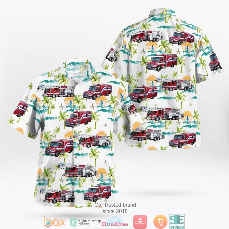 Miami Beach Florida Miami Beach Fire Department Hawaiian Shirt word2