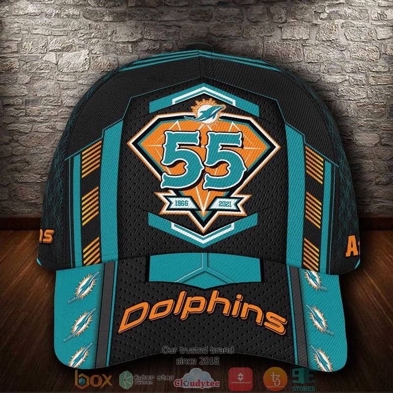 Miami Dolphins Anniversary NFL Custom Name Cap word1
