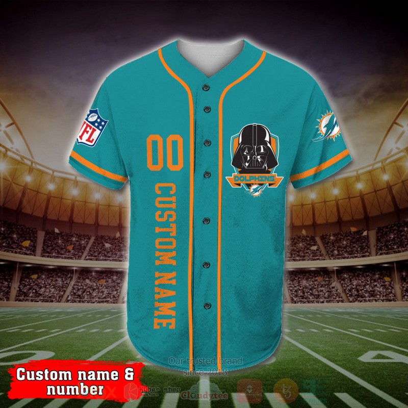 BEST Miami Dolphins, Darth Vader Custom AOP Baseball Jersey 2 BEST Miami Dolphins, Darth Vader Custom AOP Baseball Jersey word1
