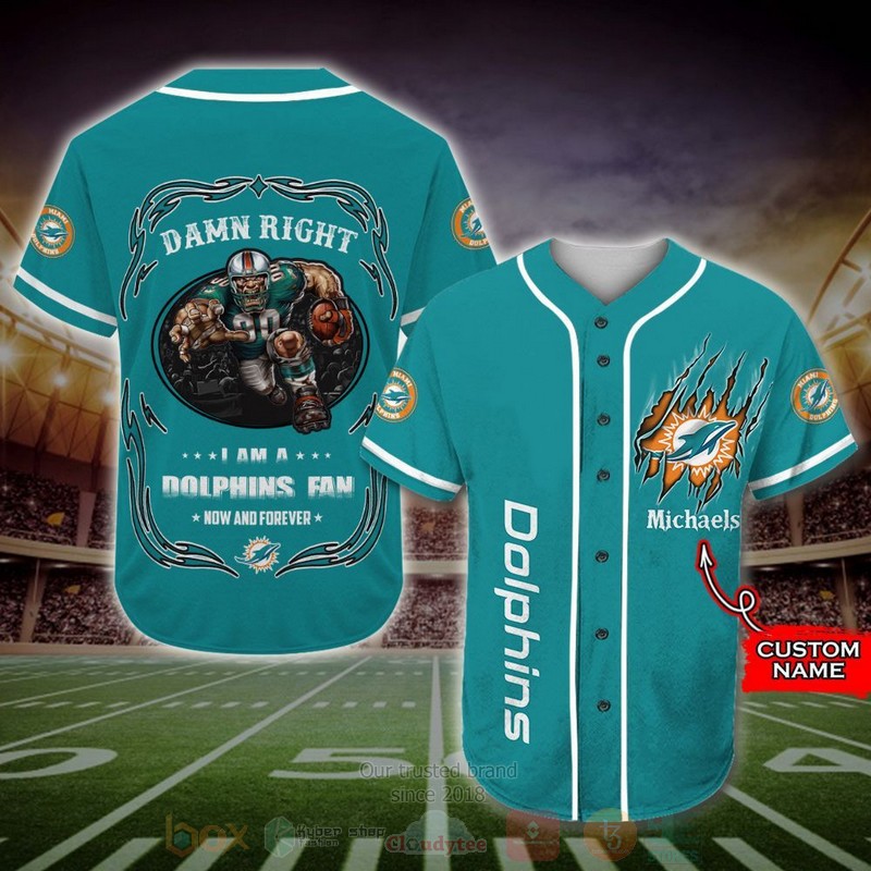 BEST Miami Dolphins Mascot Custom AOP Baseball Jersey 1 BEST Miami Dolphins Mascot Custom AOP Baseball Jersey word2