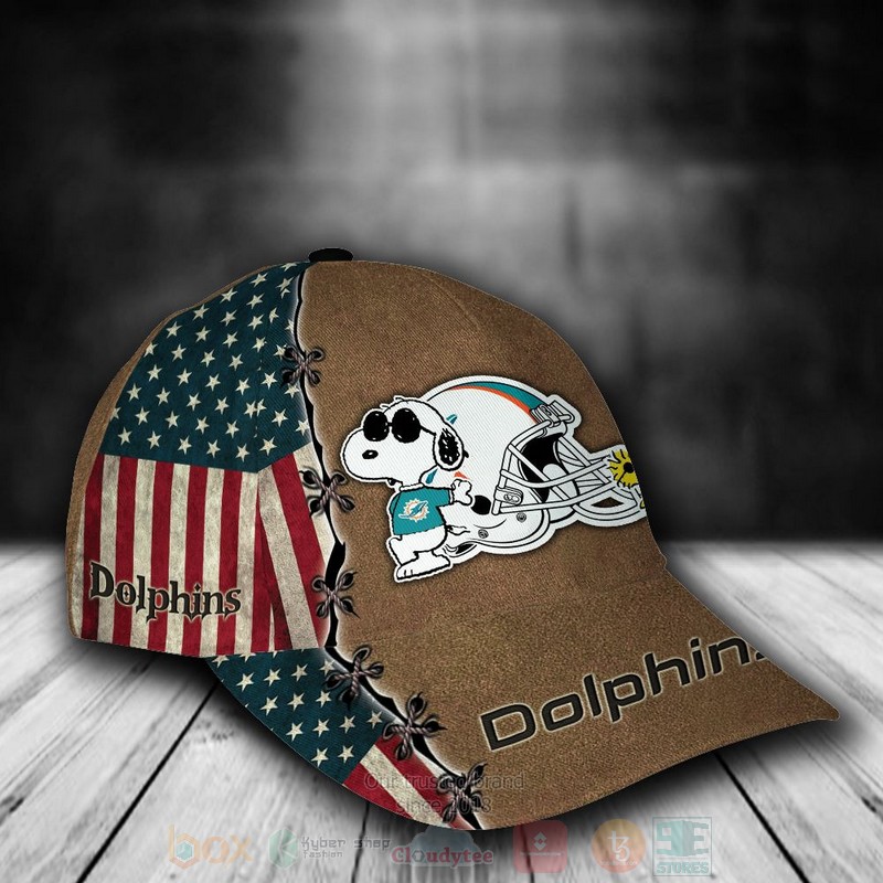 BEST Miami Dolphins Snoopy NFL Team Custom Name 3D Cap 3 BEST Miami Dolphins Snoopy NFL Team Custom Name 3D Cap word3