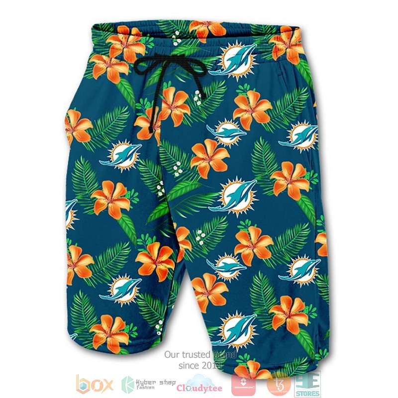 HOT Miami Dolphins flowers Beach Shorts